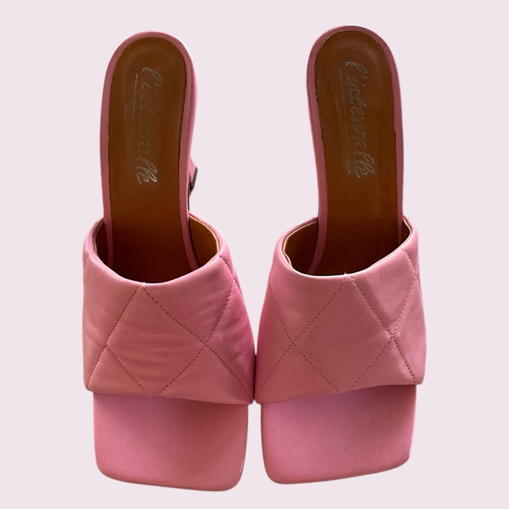 Pink Genuine Leather Pumps